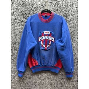 Vintage The Game New York Giants Crew Neck Pullover Sweatshirt Blue Mens Size L